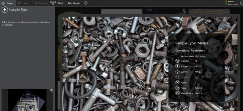 簡潔的SmartSEM Touch操作界麵2